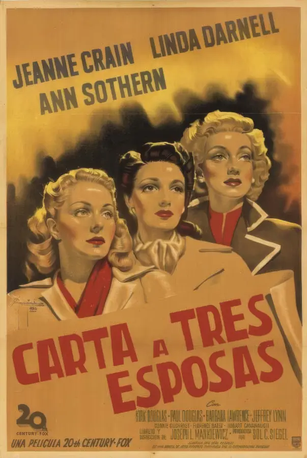Cartel de 'Carta a tres esposas' (1949)