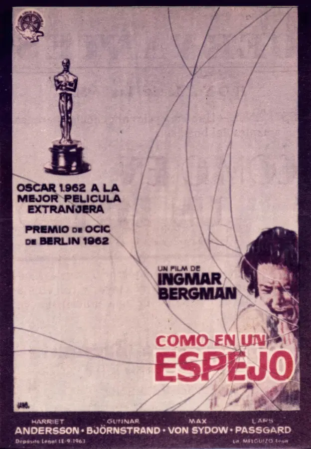 Cartel de 'Como en un espejo' (1962)