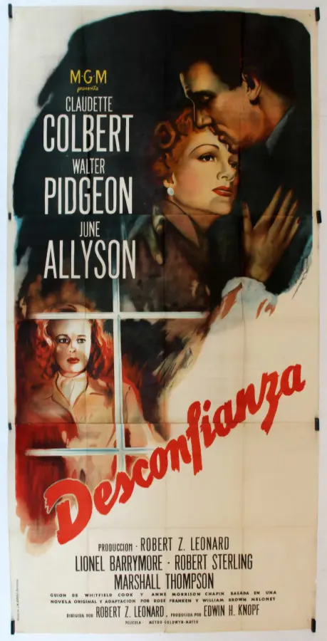 Cartel de 'Desconfianza (Corazón secreto)' (1946)