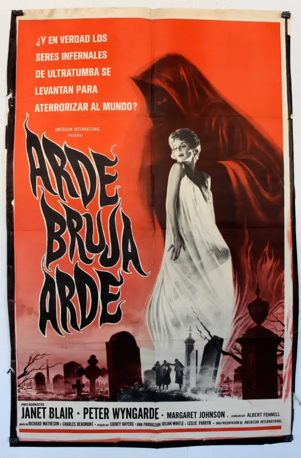 Cartel de 'Arde bruja arde' (1962)